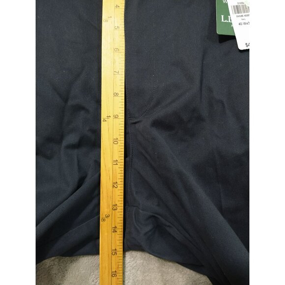 LL Bean Pants Mens 40x32 Gray Chino Natural Fit Flat Front High Rise Outdoor - Picture 4 of 9